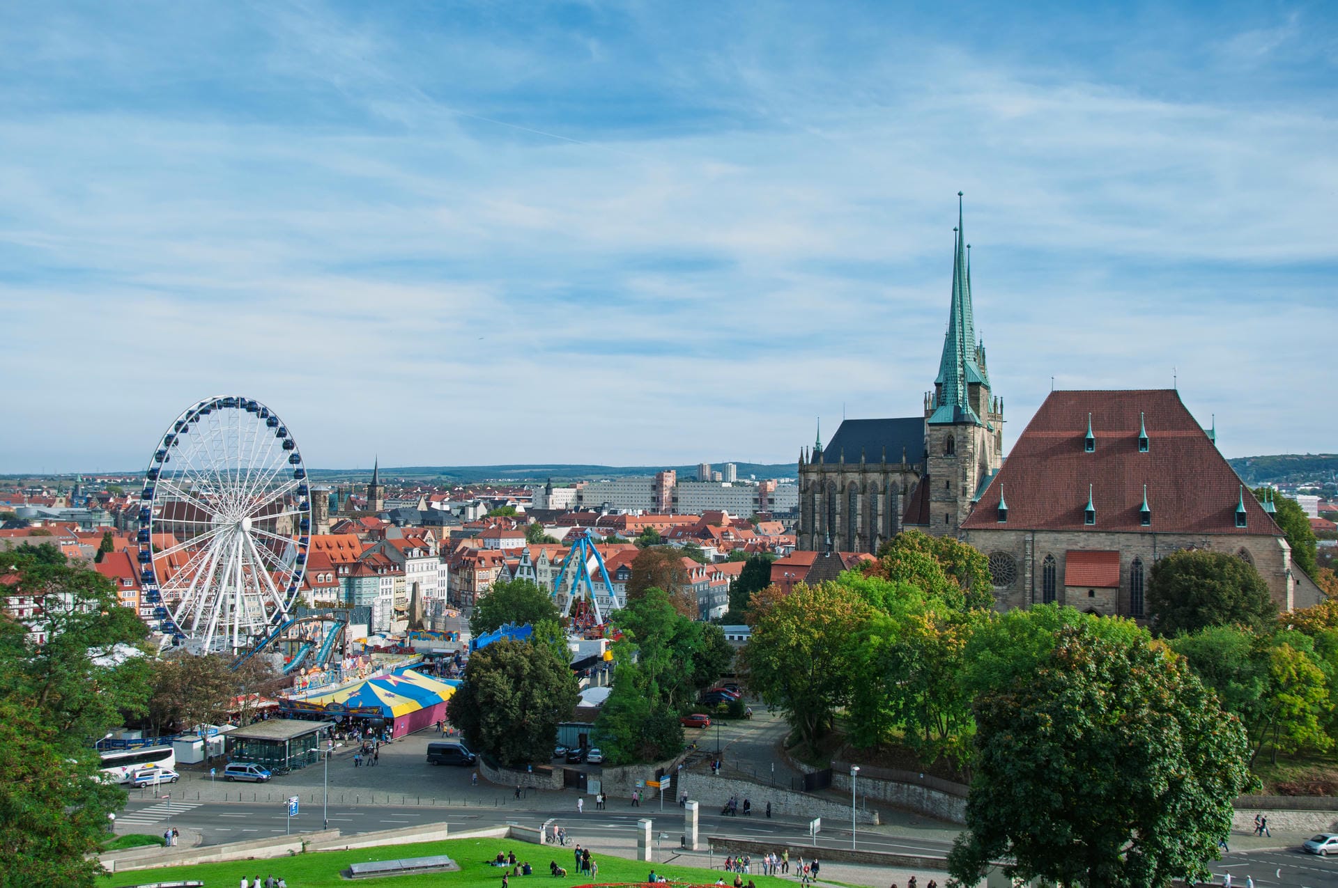 Kirche St. Severi Erfurt mit Dom und Domplatz